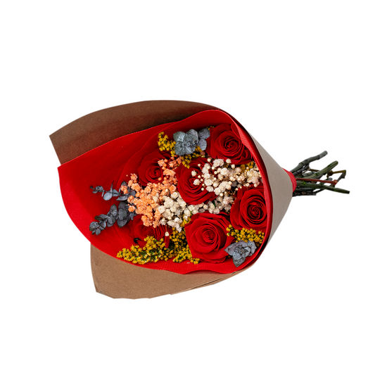 KIARA Preserved Roses Bouquet 24 Vibrant Red