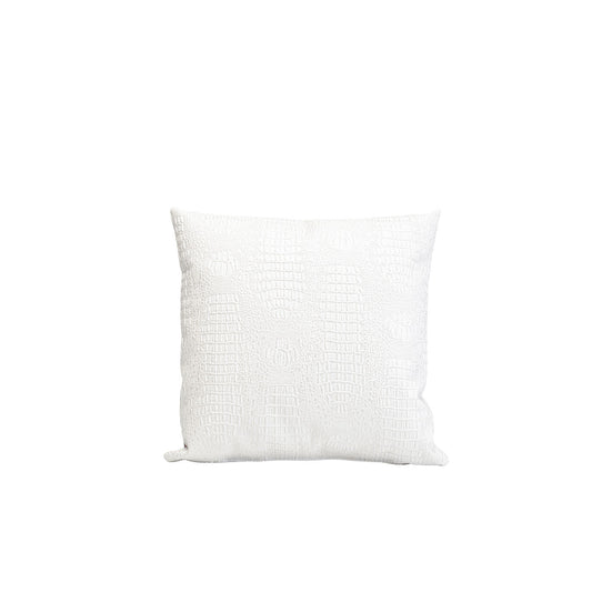 Cushion Croco White 40x40cm