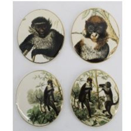 Coaster Monkey Dance Ø10cm (4/Set)