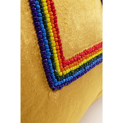 Cushion Beads Love Yellow 35x60cm