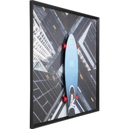 Framed Picture Skyline Skater 149x149cm