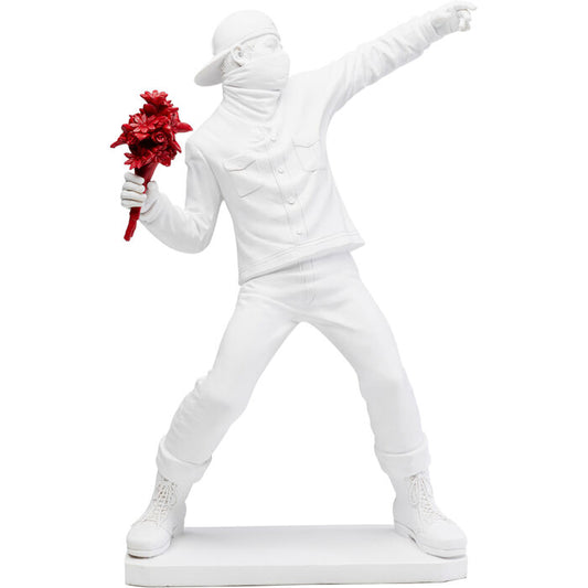 Deco Figurine Street Art Bouquet White 67cm