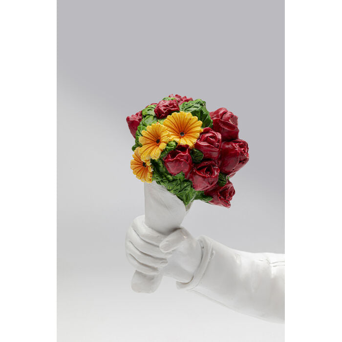 Deco Figurine Street Art Bouquet White 27cm