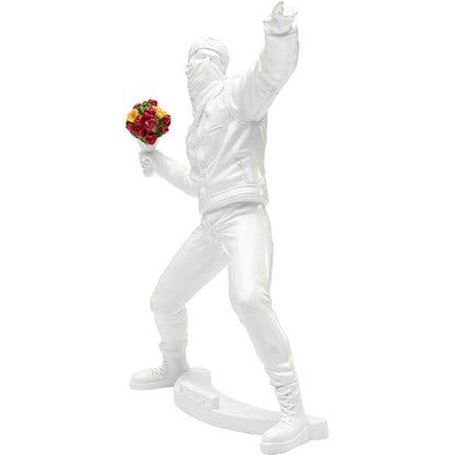 Deco Figurine Street Art Bouquet White 27cm