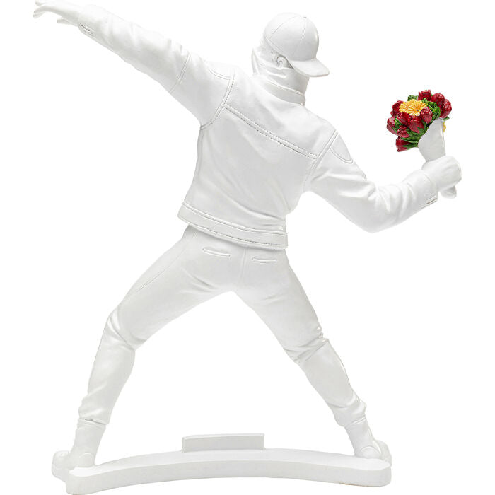 Deco Figurine Street Art Bouquet White 27cm