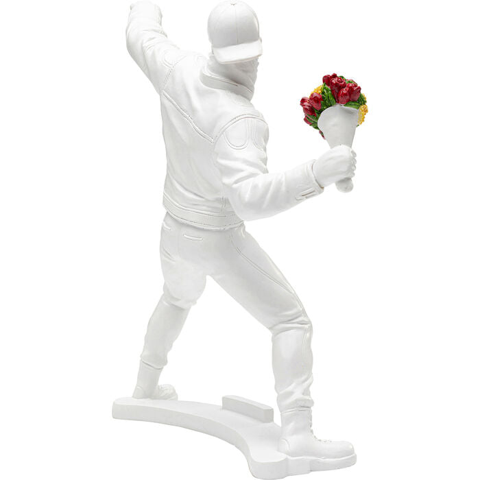 Deco Figurine Street Art Bouquet White 27cm