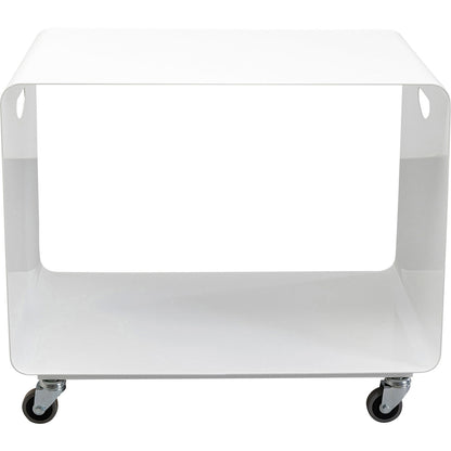 White Coffee Table on Wheels