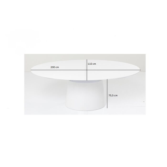 Extension Table Benvenuto White 200(50)x110cm - JULIA VENCE STORE