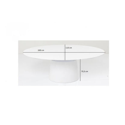 Extension Table Benvenuto White 200(50)x110cm - JULIA VENCE STORE