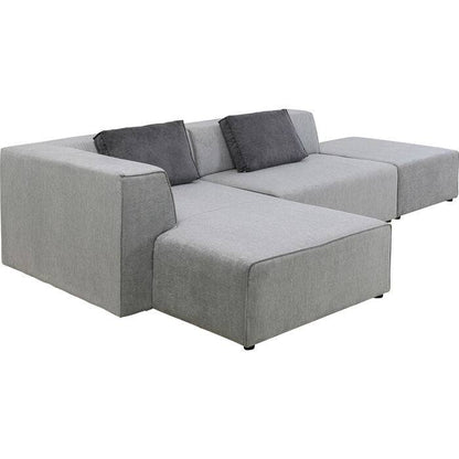 Corner Sofa Infinity Ottomane Grey Left - JULIA VENCE STORE