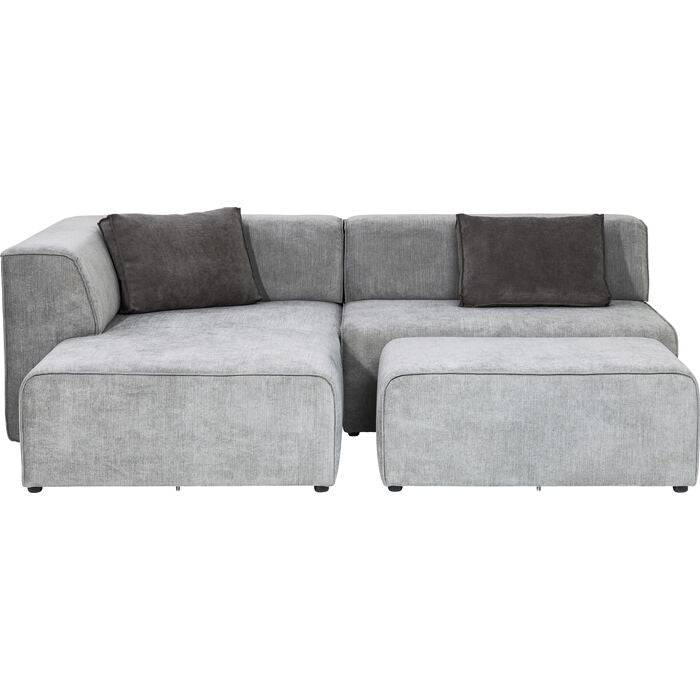 Corner Sofa Infinity Ottomane Grey Left - JULIA VENCE STORE