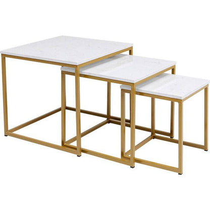 Side Table Key West Gold (3/Set) - JULIA VENCE STORE