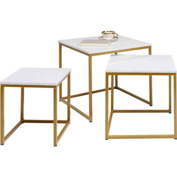 Side Table Key West Gold (3/Set) - JULIA VENCE STORE