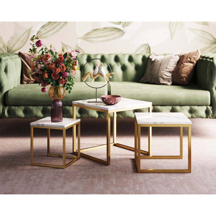 Side Table Key West Gold (3/Set) - JULIA VENCE STORE