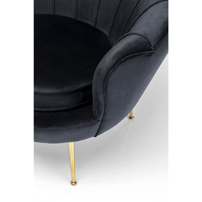 Armchair Water Lily Gold Black