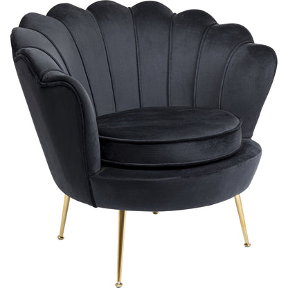 Armchair Water Lily Gold Black