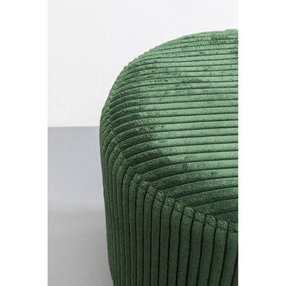 Stool Cherry Dark Green Cord Brass Ø35cm