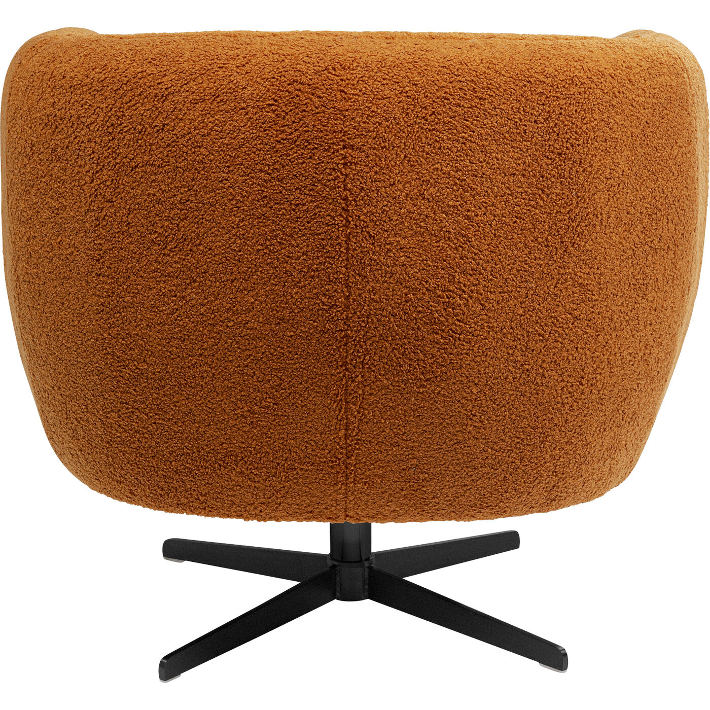 Swivel Armchair Peony Fuzzy Brown