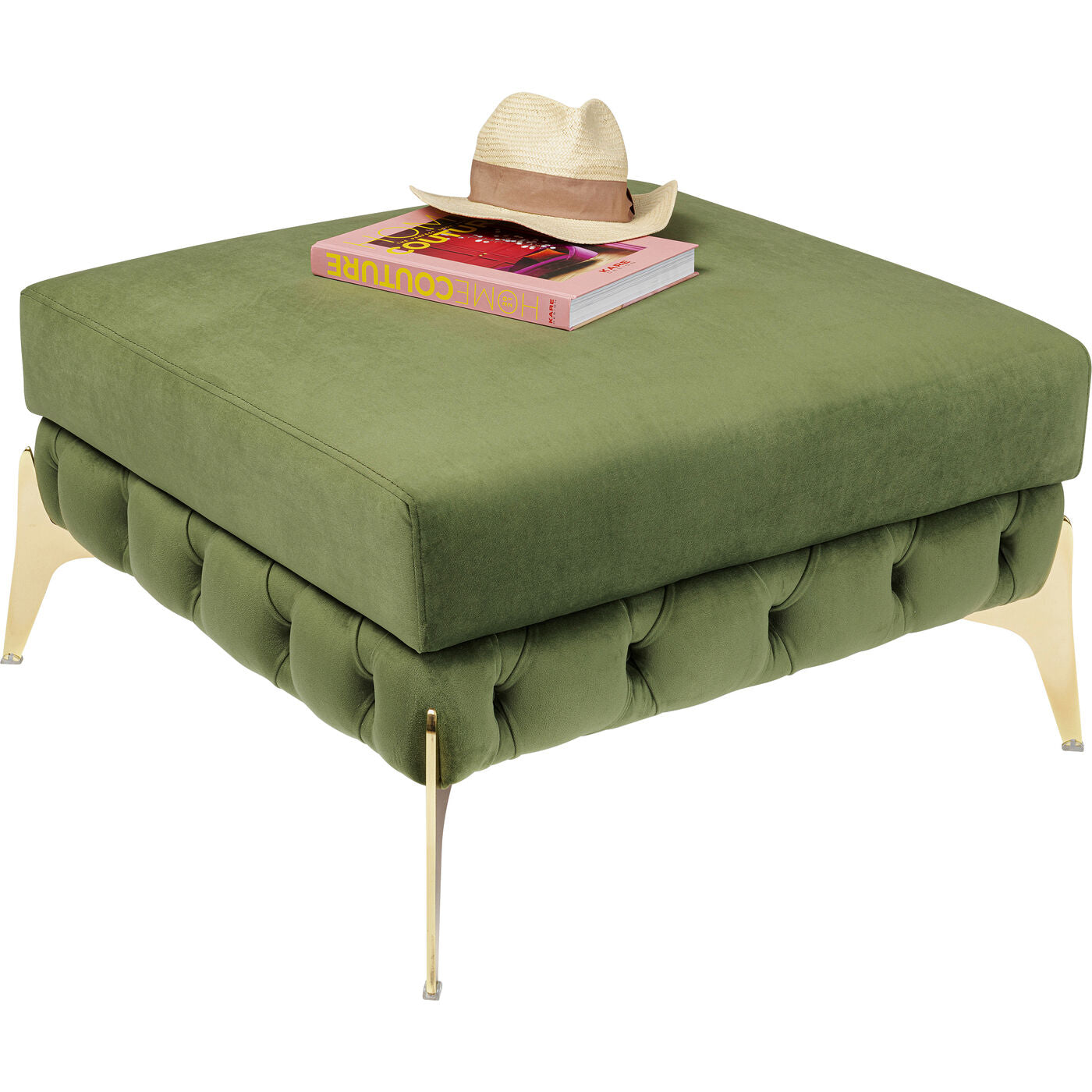 Stool Bellissima Velvet Green 80cm