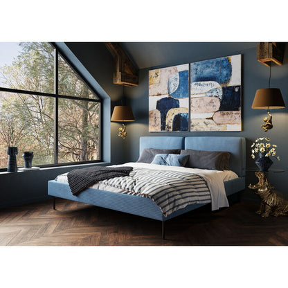 Blue Corduroy Bed 