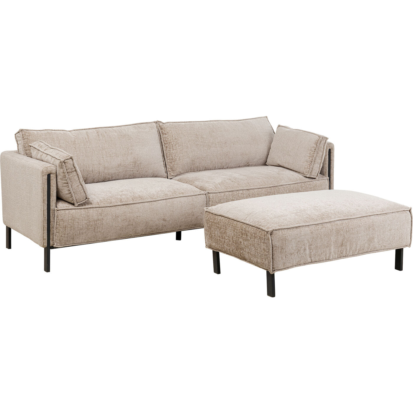 Sofa 3-Seater Victor Grey 233cm