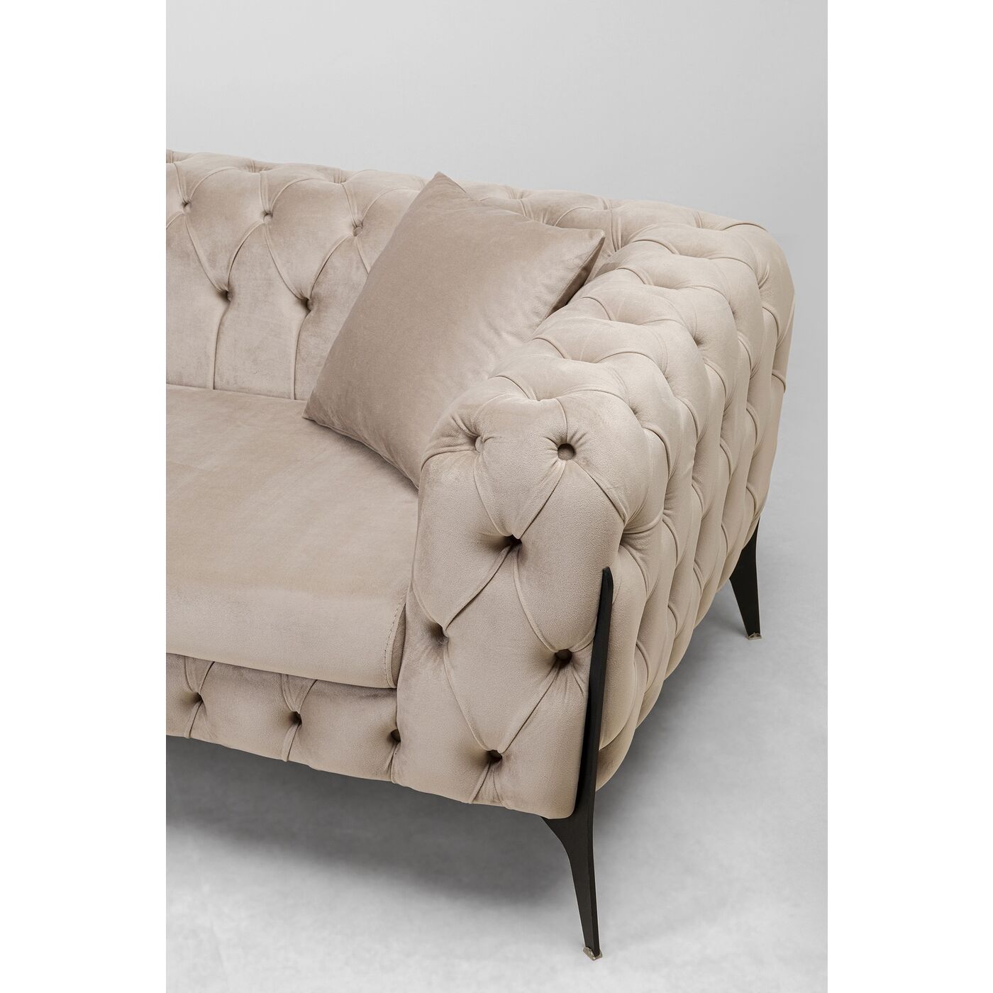 Corner Sofa Bellissima Velvet Taupe Left 180x240cm