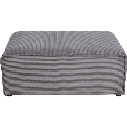 Grey Corner Sofa with Ottoman 