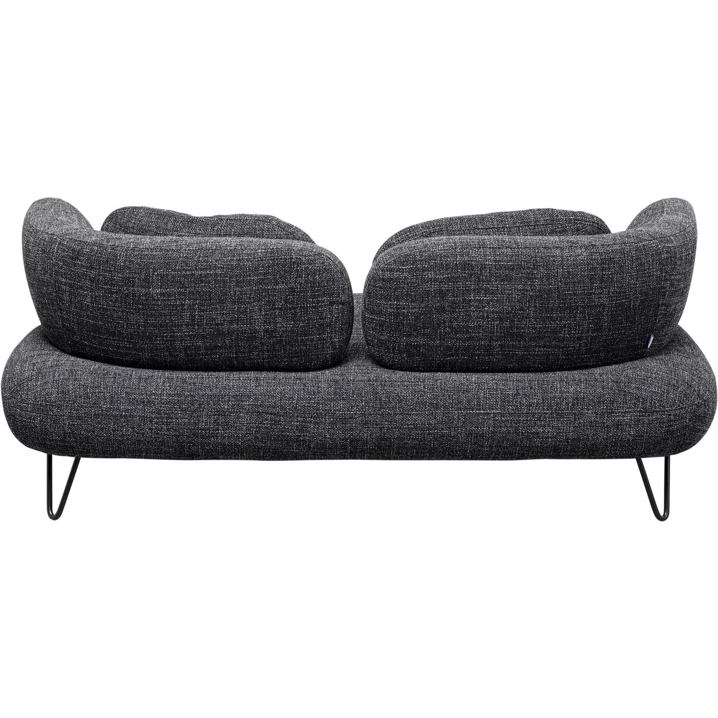 Sofa 2-Seater Peppo Melange Black 182cm