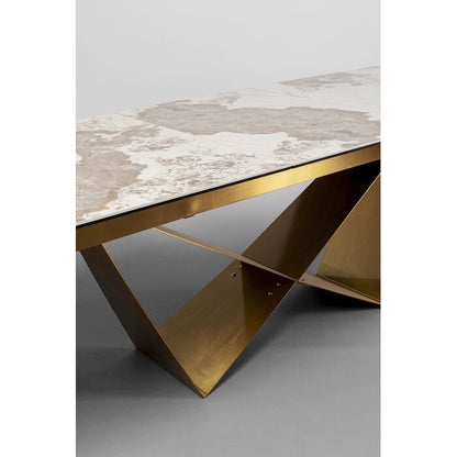 Extension Table Connesso Brass 200(+60)x90cm