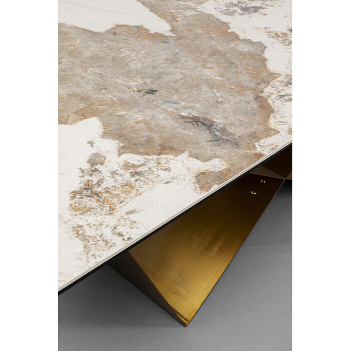 Extension Table Connesso Brass 200(+60)x90cm