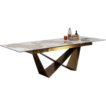 Extension Table Connesso Brass 200(+60)x90cm