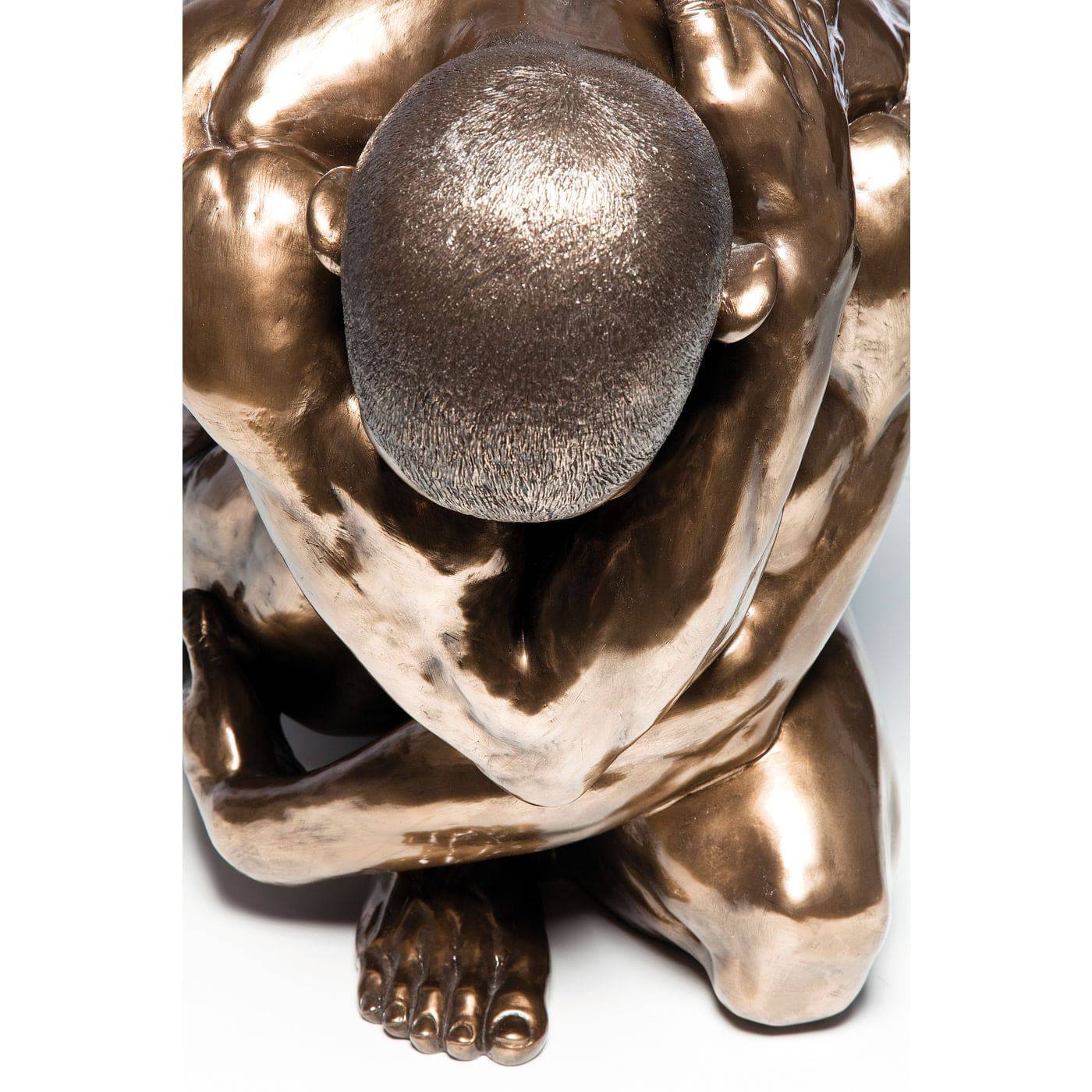 Deco Figurine Nude Man Hug Bronze 54cm - JULIA VENCE STORE