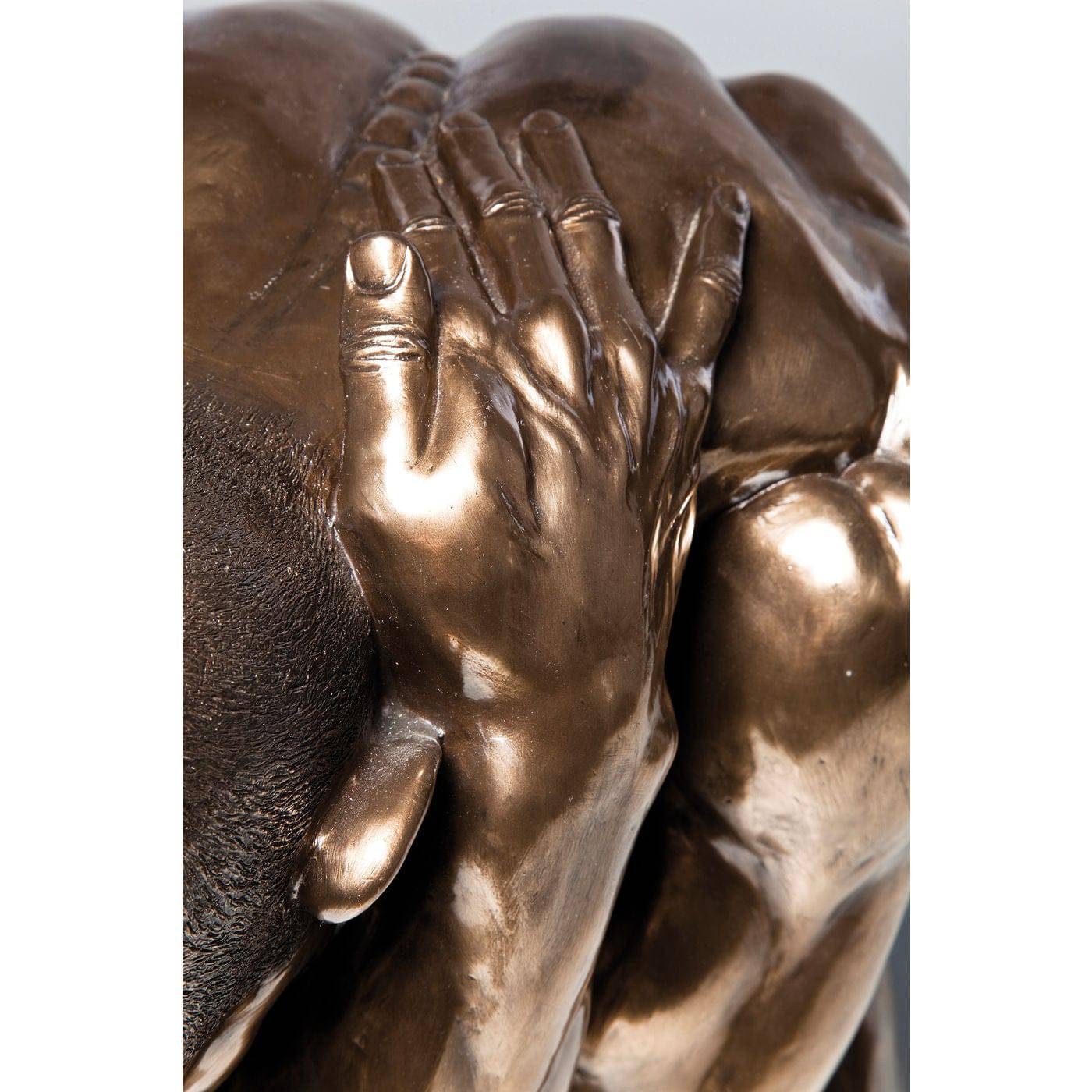 Deco Figurine Nude Man Hug Bronze 54cm - JULIA VENCE STORE