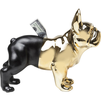 Money Box Bulldog Gold-Black - JULIA VENCE STORE