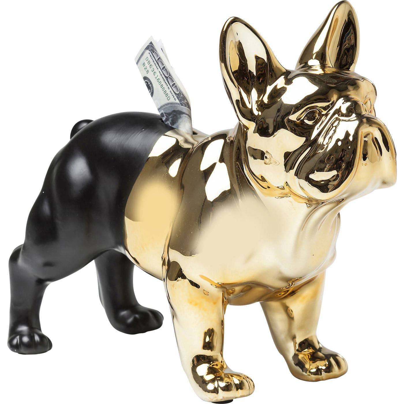 Money Box Bulldog Gold-Black - JULIA VENCE STORE