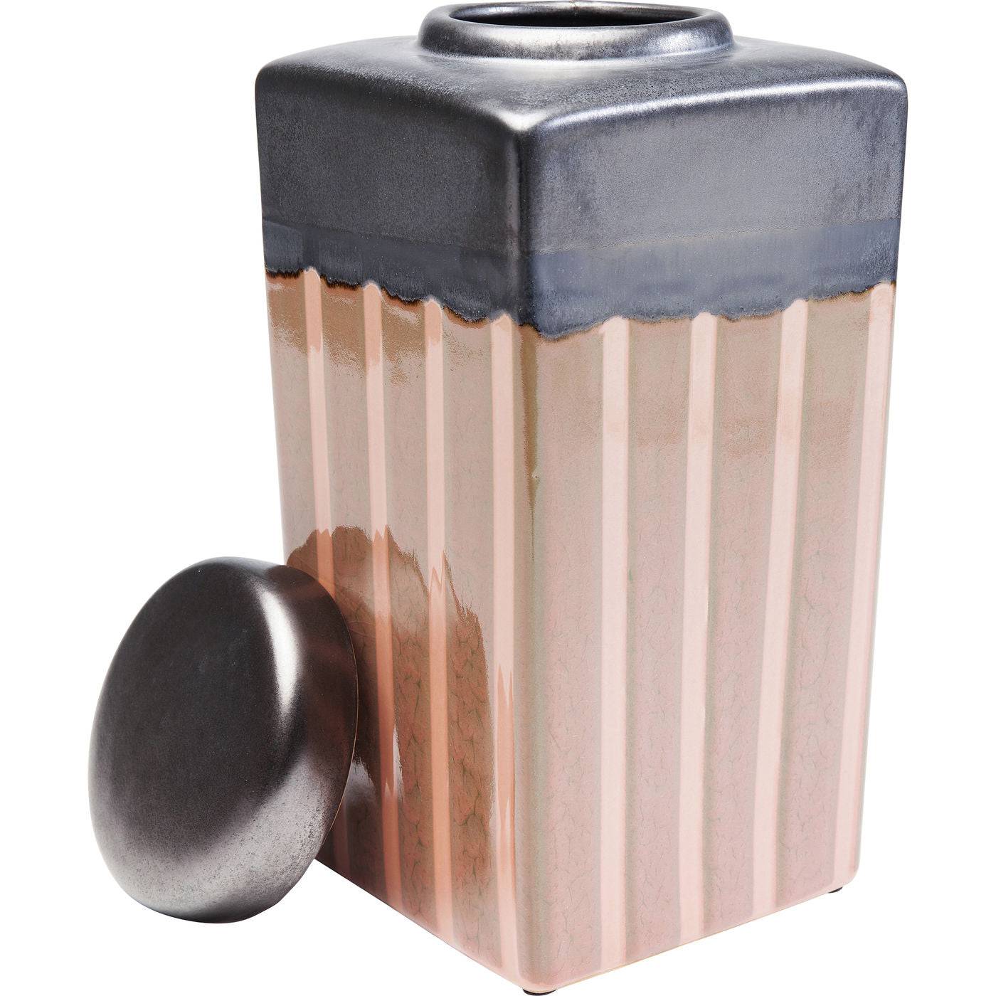 Deko Jar Mocca Stripes 30cm - JULIA VENCE STORE