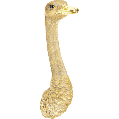 Wall Decoration Ostrich Gold 19x72cm - JULIA VENCE STORE