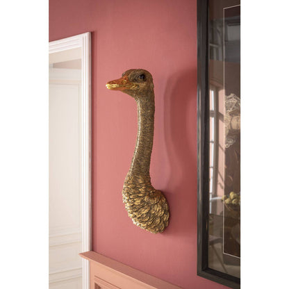 Wall Decoration Ostrich Gold 19x72cm - JULIA VENCE STORE