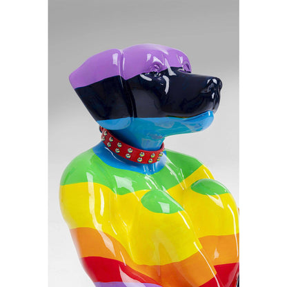 Deco Figurine Sitting Dog Rainbow 80 - JULIA VENCE STORE