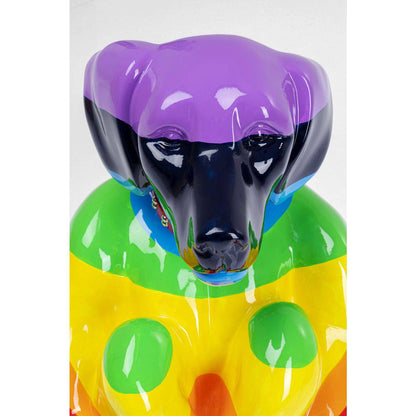 Deco Figurine Sitting Dog Rainbow 80 - JULIA VENCE STORE