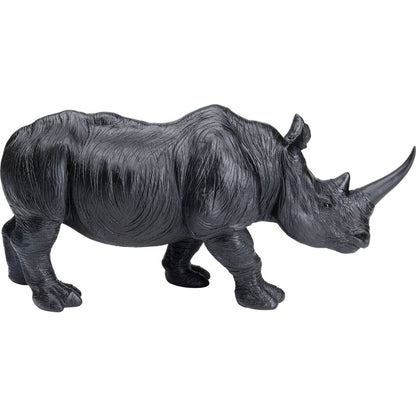 Deco Figurine Walking Rhino Black - JULIA VENCE STORE