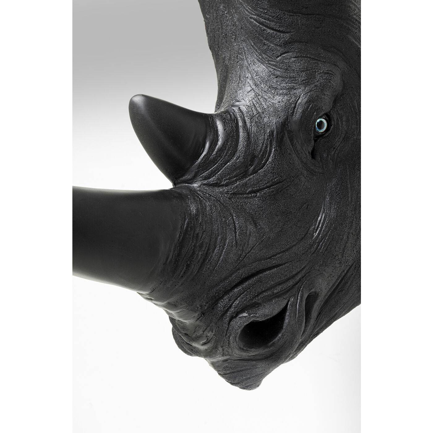 Wall Object Rhino Head Antique Black