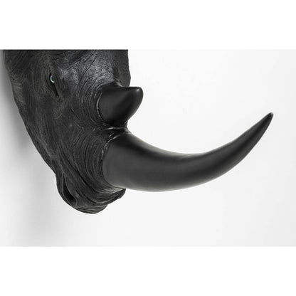 Wall Object Rhino Head Antique Black