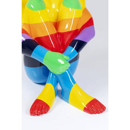 Deco Figurine Sitting Dog Rainbow 173cm - JULIA VENCE STORE