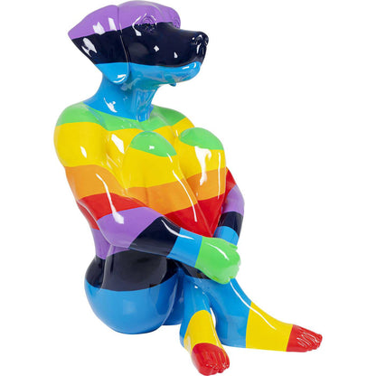 Deco Figurine Sitting Dog Rainbow 173cm - JULIA VENCE STORE