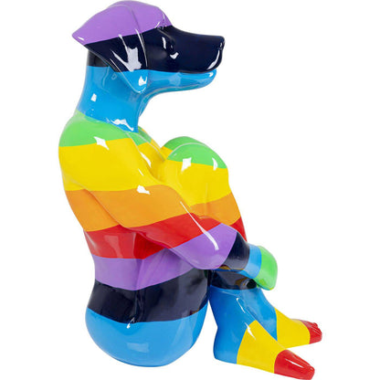 Deco Figurine Sitting Dog Rainbow 173cm - JULIA VENCE STORE