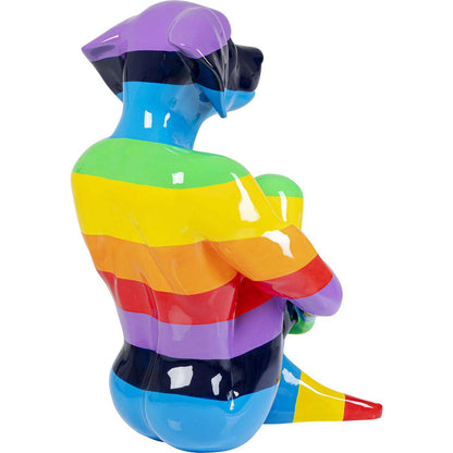 Deco Figurine Sitting Dog Rainbow 173cm - JULIA VENCE STORE