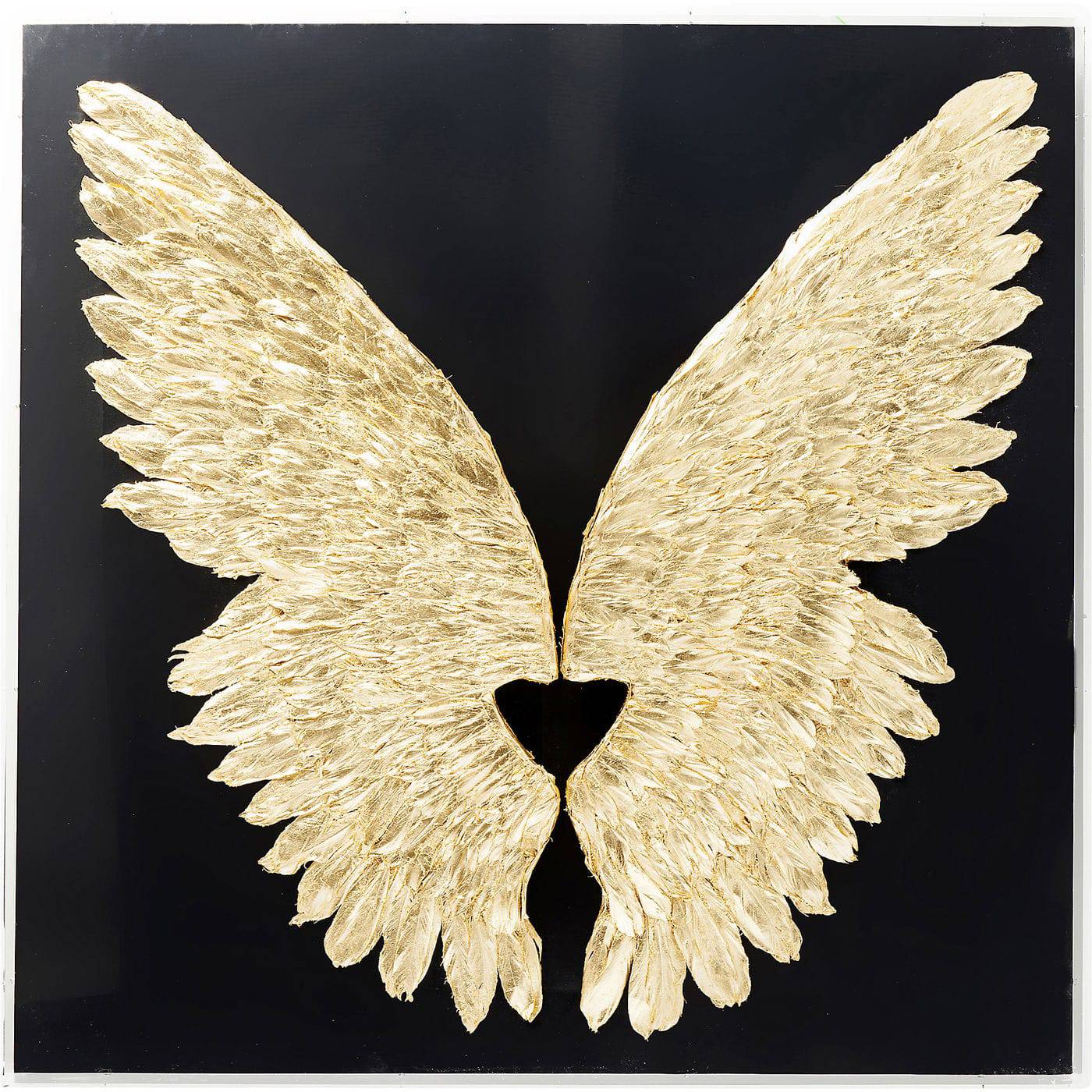 Wall Decoration Wings Gold Black 120x120cm - JULIA VENCE STORE