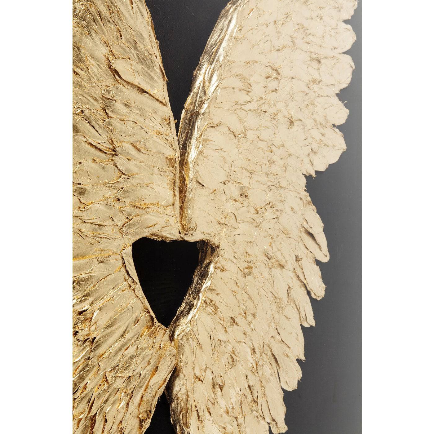 Wall Decoration Wings Gold Black 120x120cm - JULIA VENCE STORE