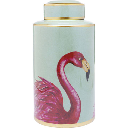 Deco Jar Flamingos 39cm - JULIA VENCE STORE